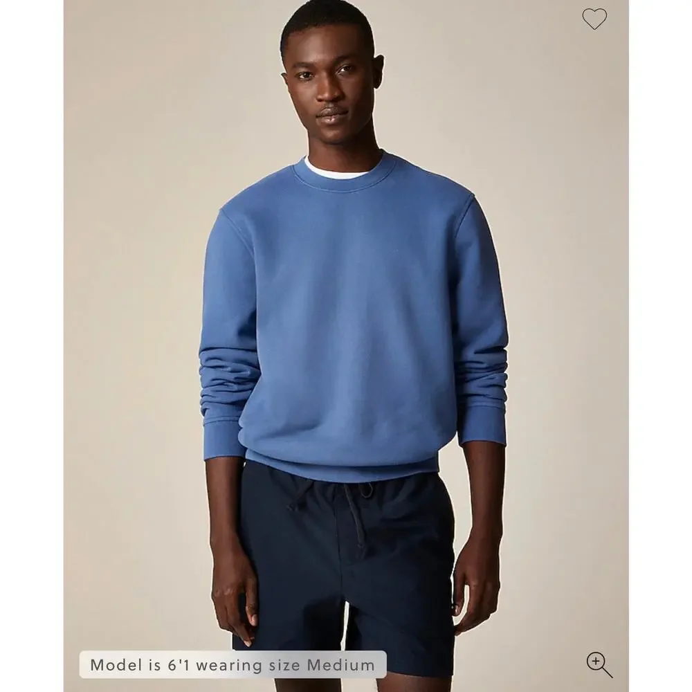 J. Crew Summit 11 oz. soft-knit fleece sweatshirt in Heather Grey NWT size XL